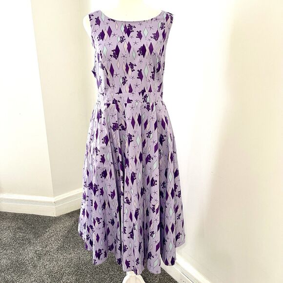 Disney Dresses & Skirts - Disney X Torrid Retro Mickey Mouse Swing Dress Womens 12 Tie Back Pockets Lined